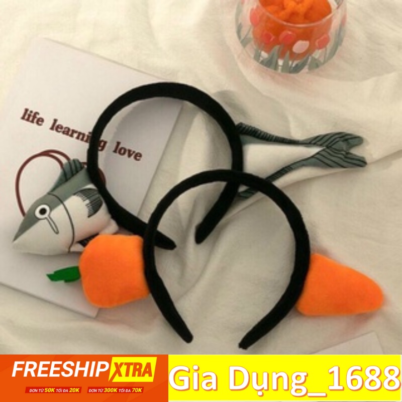 Bờm Cài tóc con cá / cà rốt đáng yêu cute - Băng đô cài tóc .