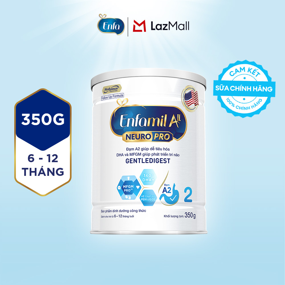 Sữa bột Enfamil A2 Neuropro 2 cho trẻ từ 6-12 tháng tuổi – 350g