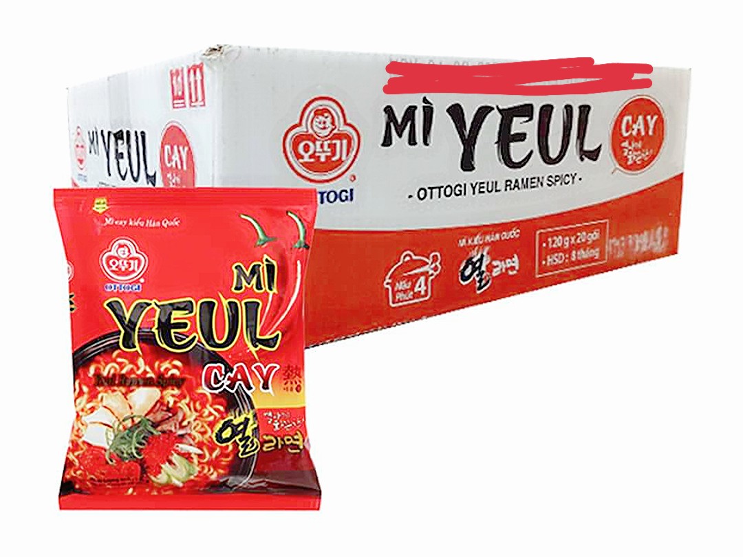 1 thùng mì yeul cay 20 gói