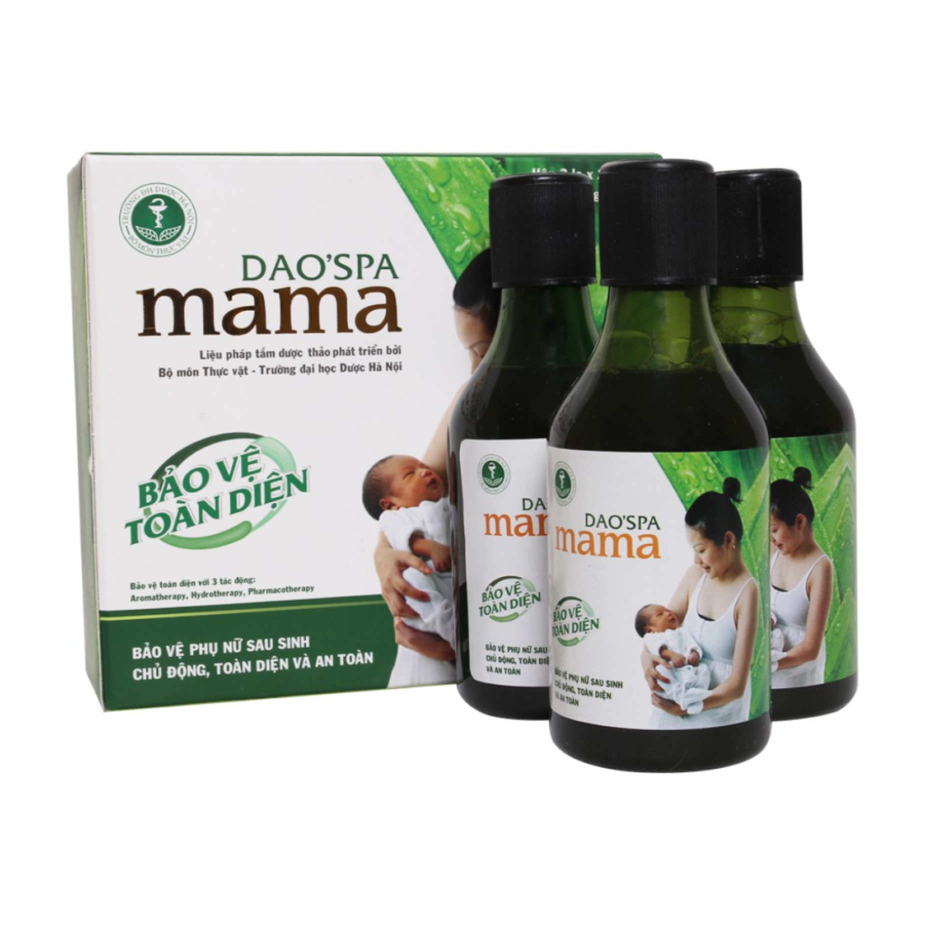 [Hàng Chính Hãng]-Dao's Spa Mama-Nước Xông, Tắm Gội Đầu Cho Mẹ-3 Chai x 250 ml/Hộp