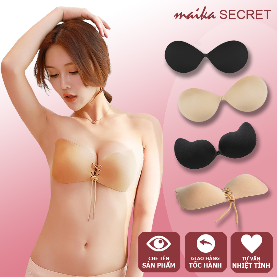 Áo bra dán ngực silicone - bra dán nâng ngực tạo khe silicon - Miếng dán ti silicon - Dán ti silicon hình xoài - Dán ti silicon siêu nâng ngực