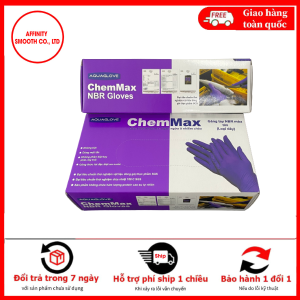 Combo 2 hộp găng tay y tế affinity smooth - găng tay không bột nitrile, găng tay nbr màu tím ✔️affinity smooth co., ltd