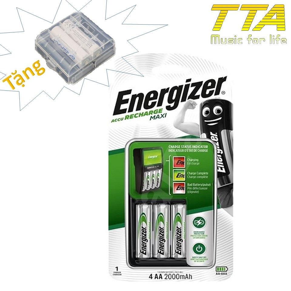 [HCM]bộ sạc pin AA/AAA Energizer kèm 4 pin AA 2000mAh bộ sạc nhanh tự ngắt energizer 2000mAh 2000mAh bộ pin sạc eneriger bộ sạc pin energizer Energizer maxi pin sạc pin sạc energizer