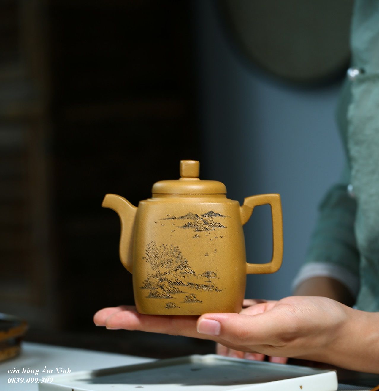 Ấm Tử Sa Nghi Hưng Tứ Phương Cao 280 ml