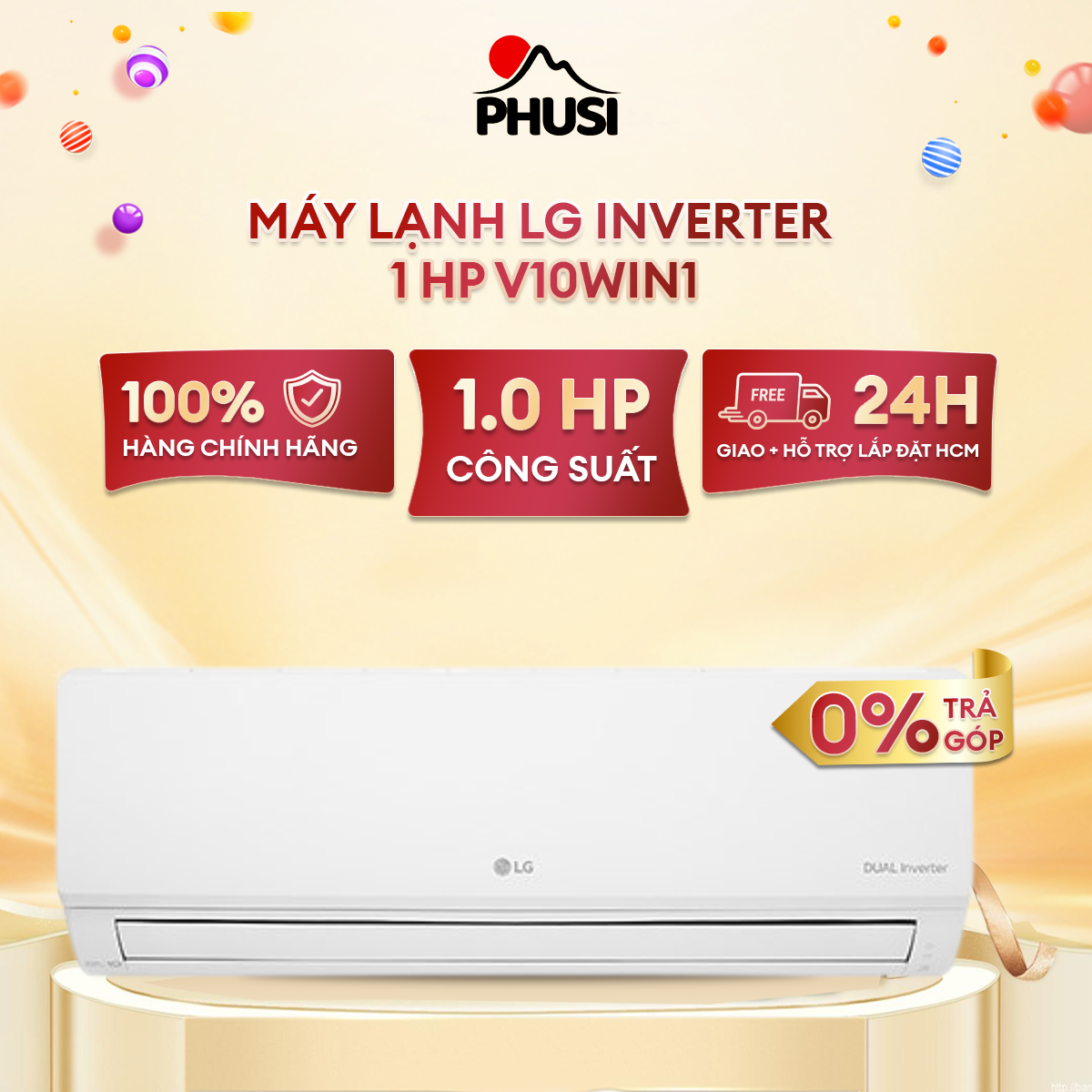 Máy lạnh/điều hòa lg inverter 1 hp v10win1 - chính hãng - mới 100% bảo hành 2 năm - kích hoạt bảo hành điện tử