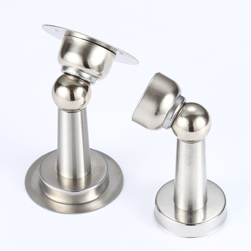 Bộ chặn cửa chống va đập nam châm inox hít cửa dán sàn maric.