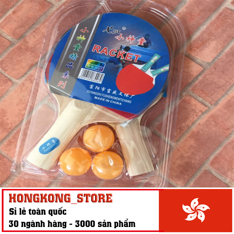Bộ vợt bóng bàn bằng gỗ độc đáo - Bộ vợt bóng bàn thể thao gồm 2 vợt 3 bóng