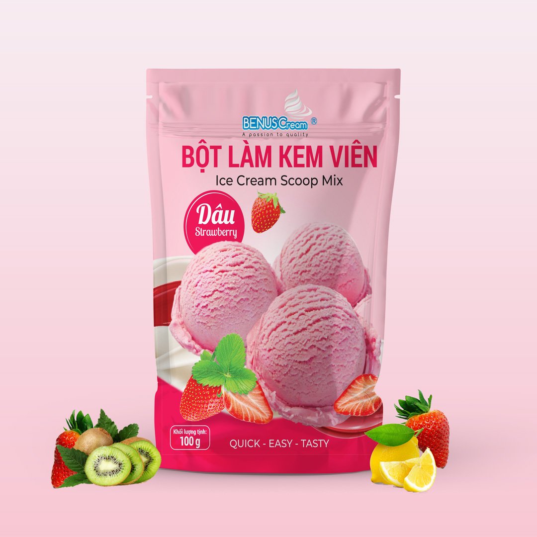 Bột làm kem viên- Benuscream Túi 100gram