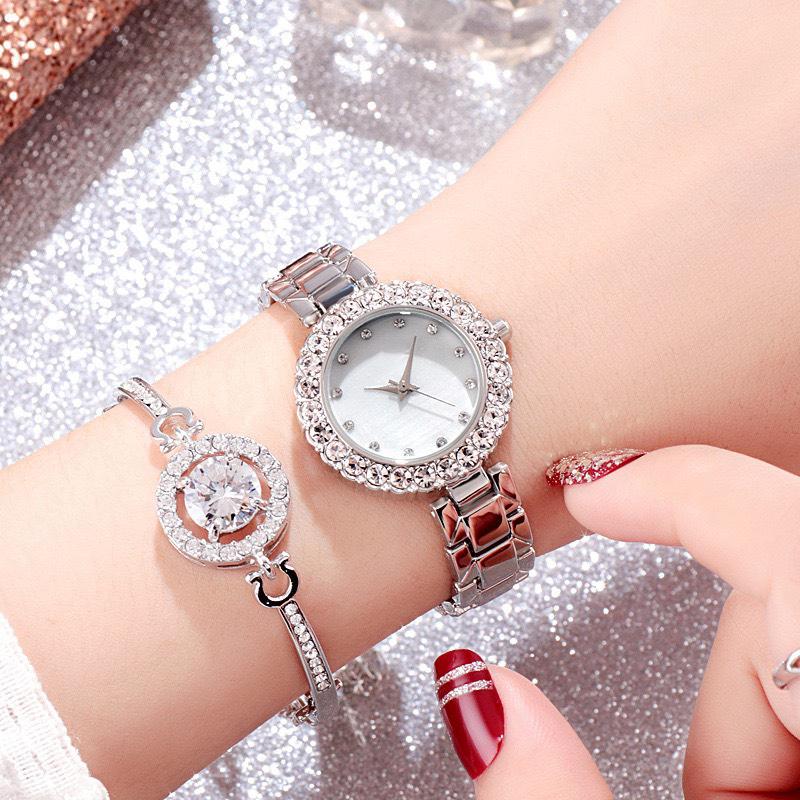 [HCM][Tặng Vòng Tay] ĐỒNG HỒ NỮ DR095 DÂY THÉP KIỂU HÀN QUỐC DUYÊN DÁNG NHỎ XINH (MÀU BẠC)
