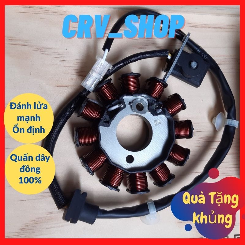 Cuộn lửa xe Vision đời đầu, Cuộn điện xe máy đánh lửa mạnh ổn định bảo hành 6 tháng