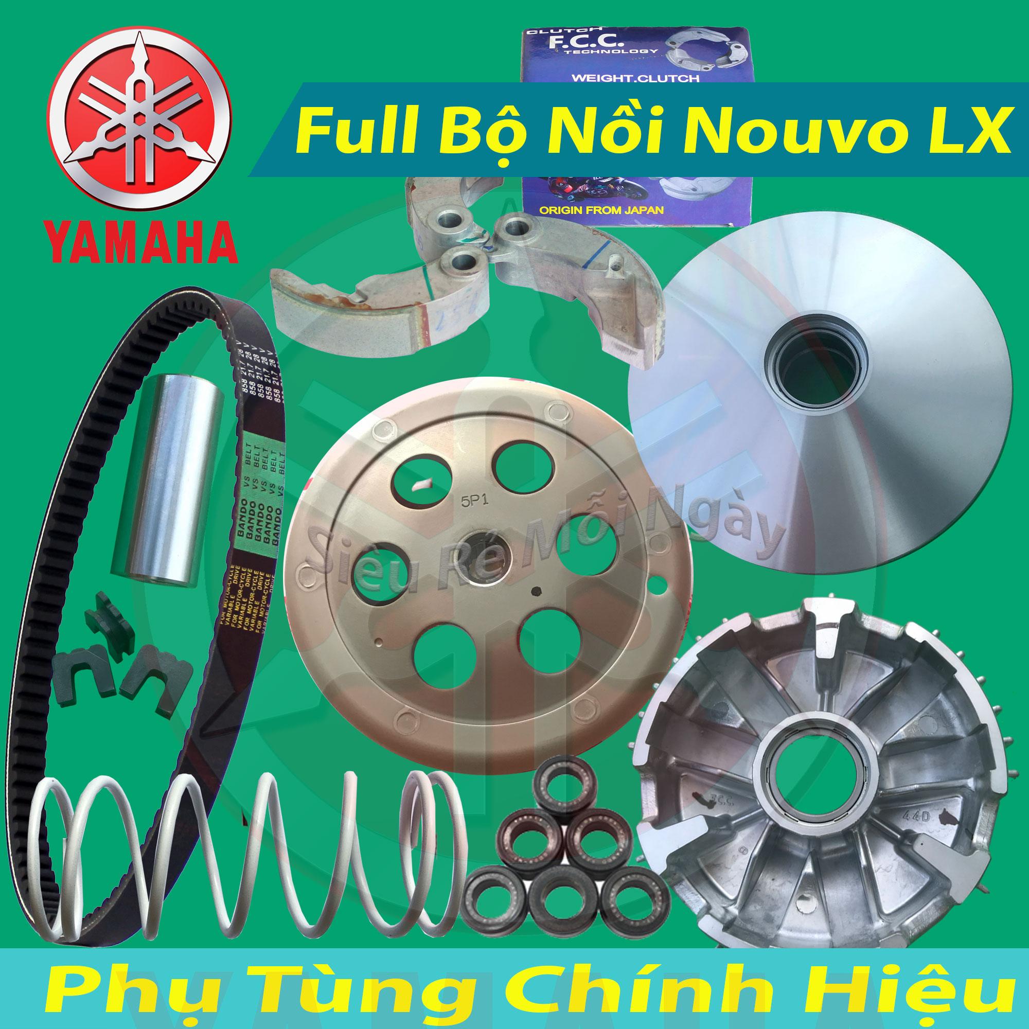 [HCM]Combo Full Bộ Nồi Trước và Nồi Sau Dây Curoa Bi Nồi Yamaha Nouvo LX