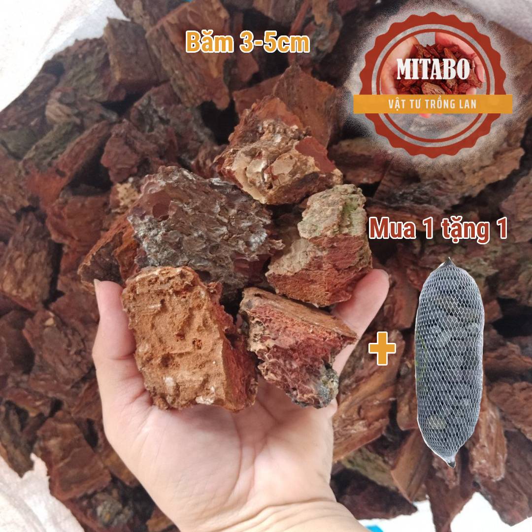 [Giảm 50% + quà tặng] Combo 5kg vỏ thông trồng lan loại băm kích thước 3-4cm - Giá thể trồng lan hàng chuẩn đã qua xử lí tặng kèm túi phân dê tặng kèm túi phân dê