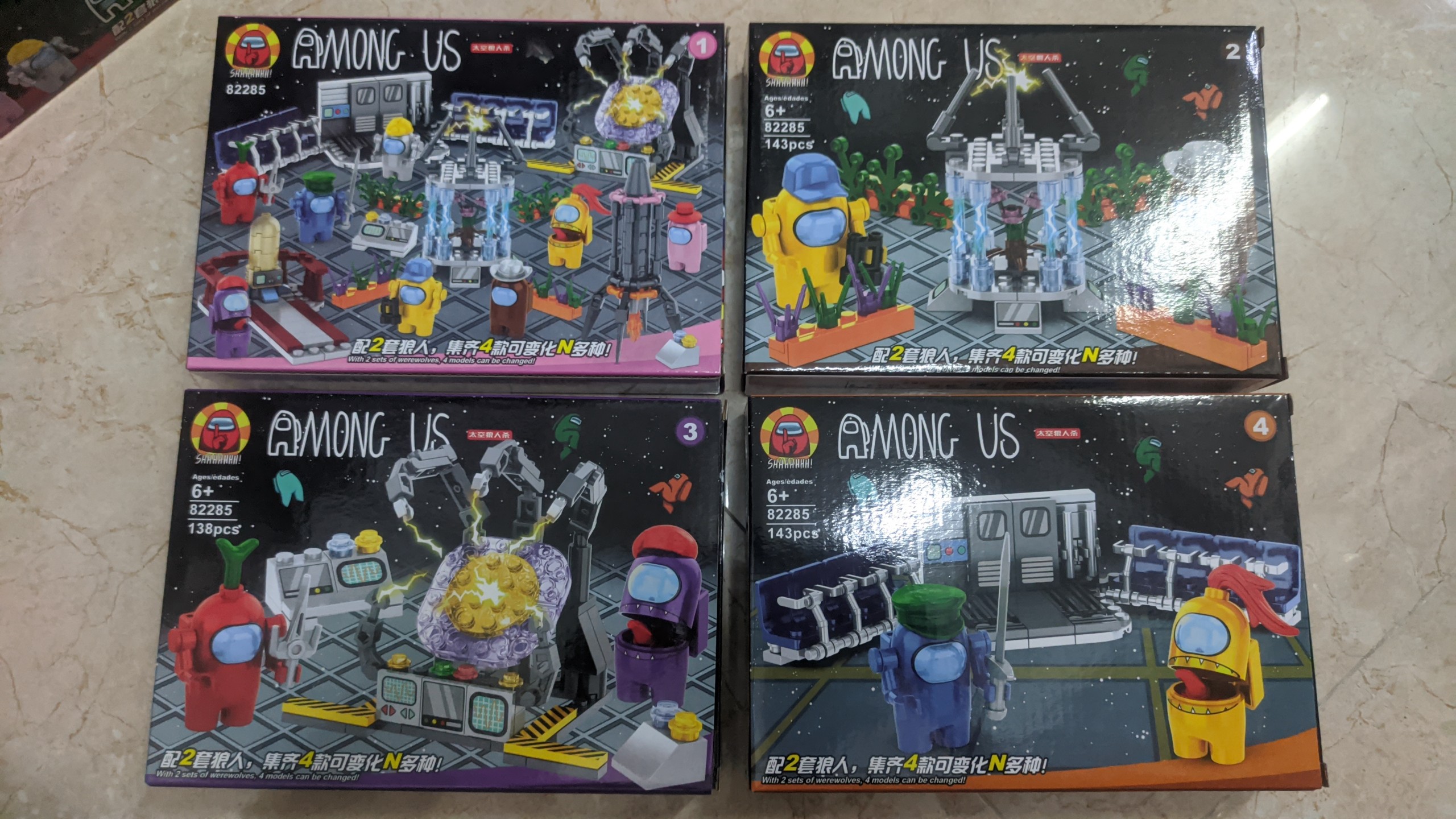 Bộ 4 hộp Lego Among us