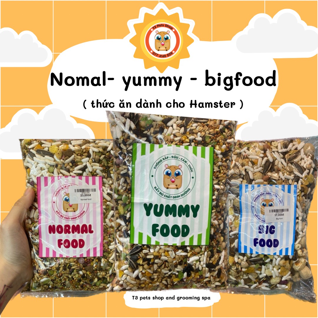 thức ăn ngũ cốc hạt (Normal, Yummy, Big) dành cho mọi loại hamster - T3 PETS SHOP