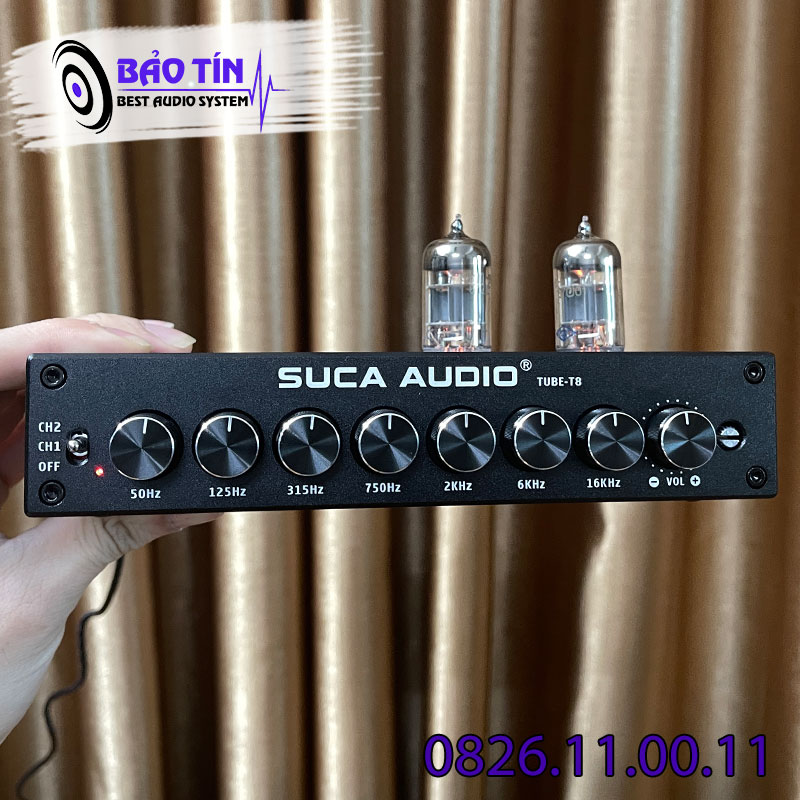 Pre đèn kèm Equalizer SUCA TUBE T8 Nghe Nhạc Vàng Cực Đỉnh