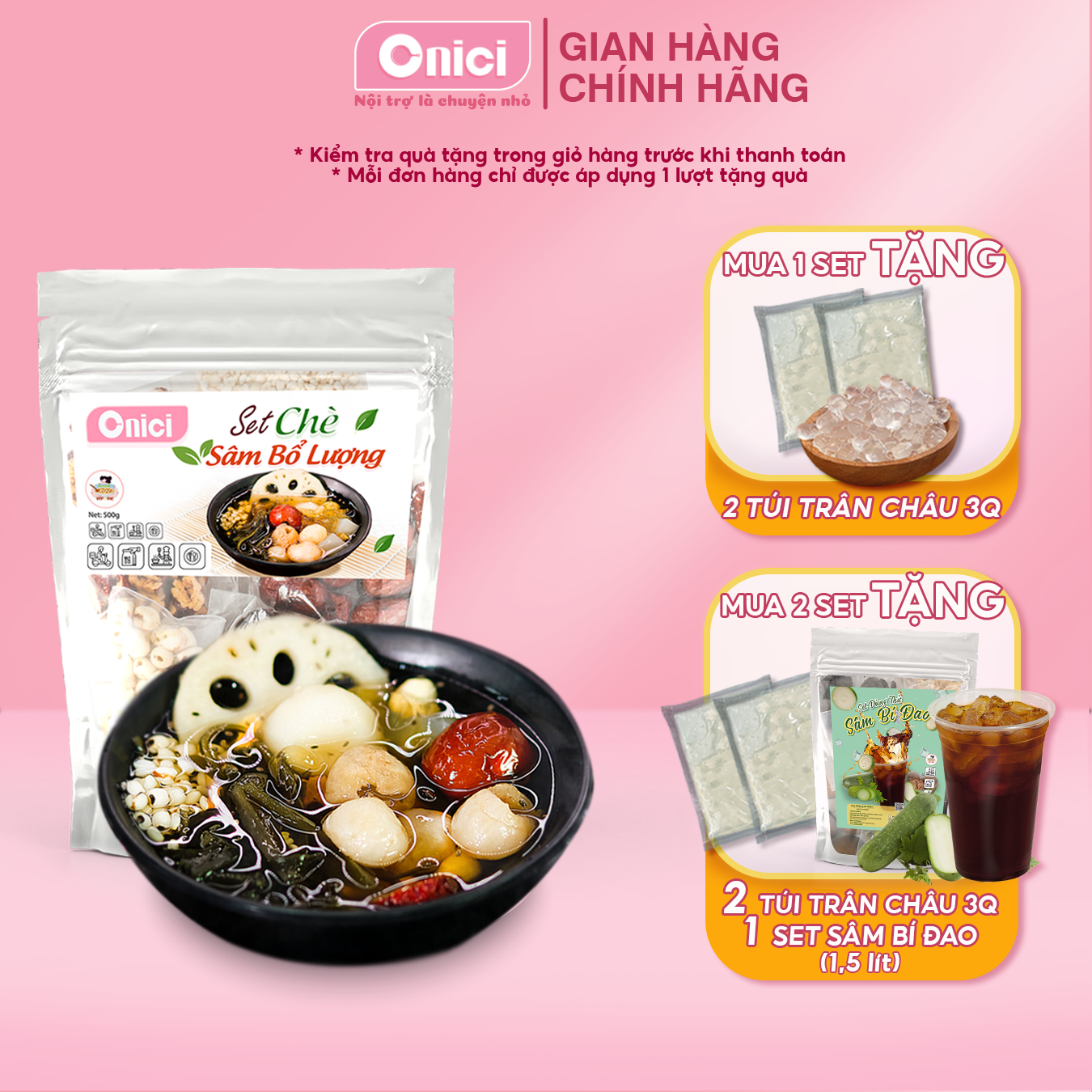 Set chè sâm bổ lượng Bếp của mẹ Onici