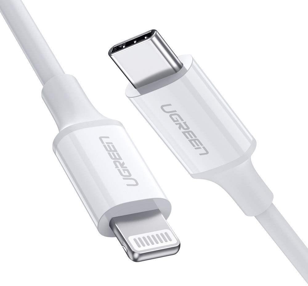 Cáp sạc nhanh USB-C sang Lightning MFI UGREEN US171 - Sạc nhanh 50% trong 30 phút cho iPhone 11 Pro Max / iPhone Xs Max / iPhone XR / iPhone 8 Plus, dài từ 0.25 - 2m Cáp sạc nhanh USB-C sang Lightning MFI UGREEN US171 - Sạc nhanh 50% trong 30 phút cho iPhone 11 Pro Max / iPhone Xs Max / iPhone XR / iPhone 8 Plus, dài từ 0.25 - 2m