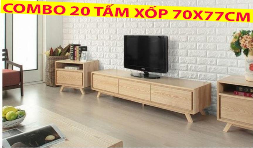 Xốp dán tường 3d giả gạch, combo 20 tấm xốp 70cmx77cm,tttbp02