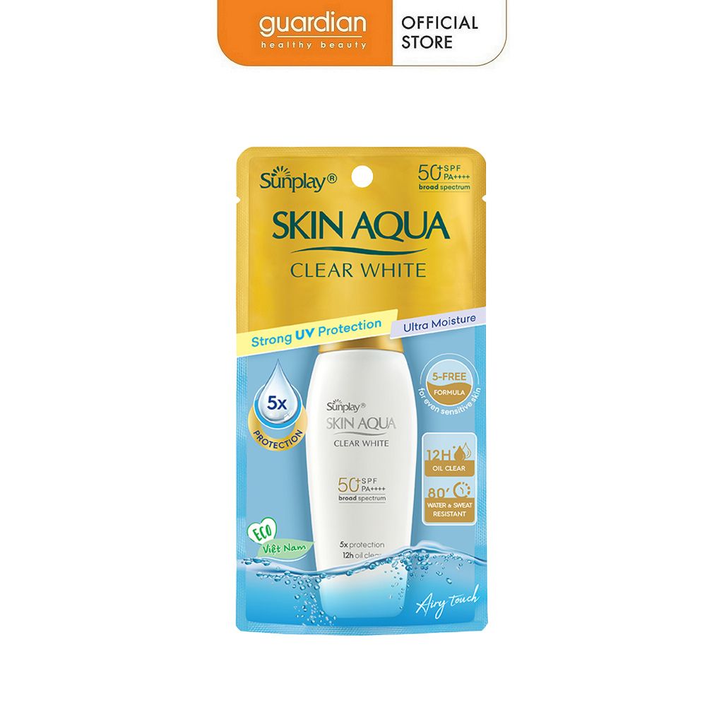 Sữa Chống Nắng Dưỡng Da Trắng Mịn Sunplay Skin Aqua Clear White SPF50+ PA++++  55Gr