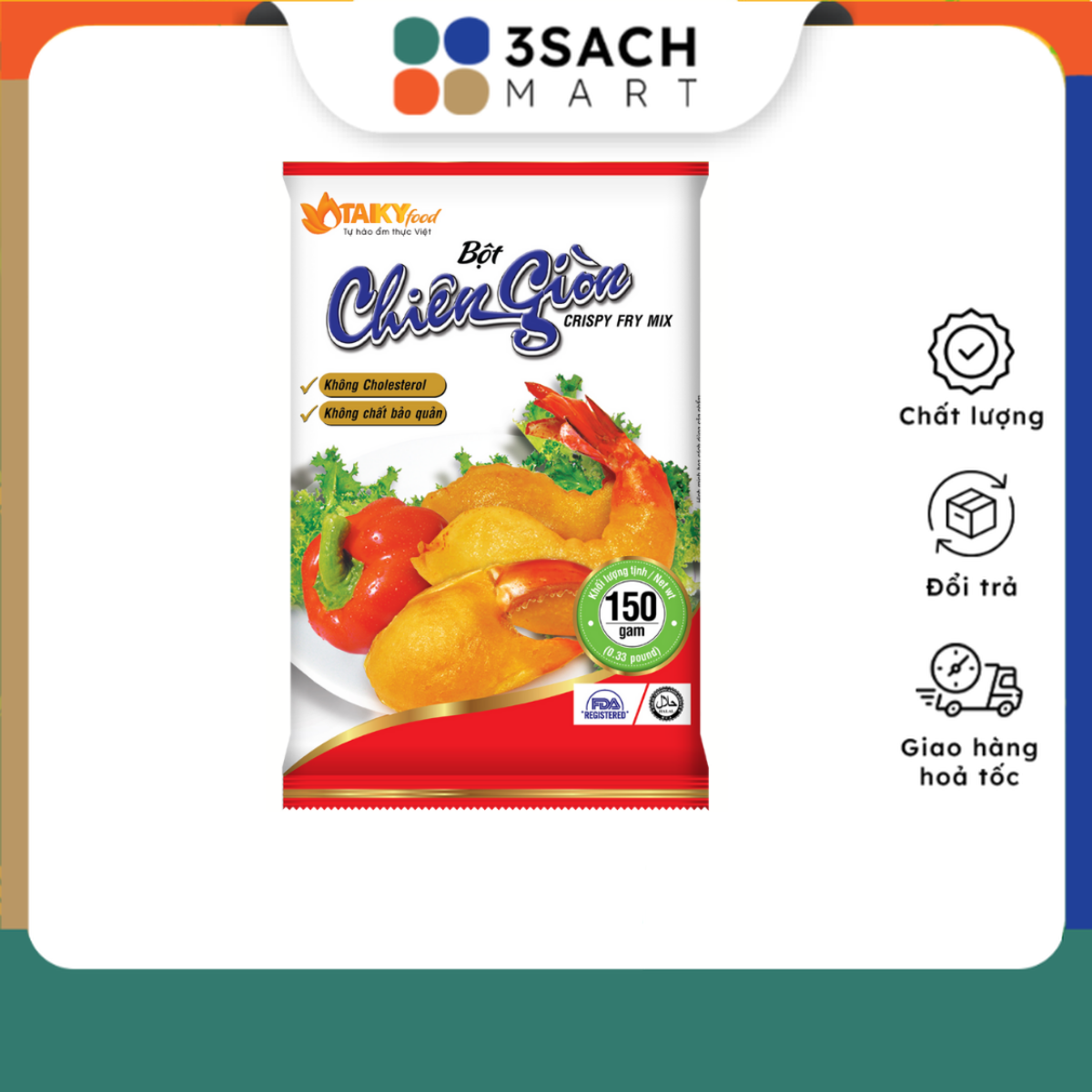 Bột chiên giòn đỏ tài ký - gói 150gr