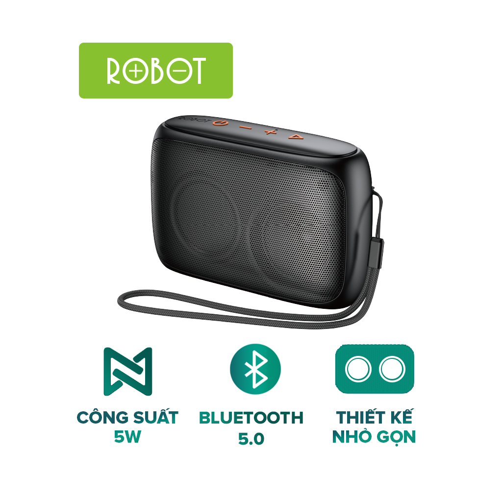 Loa bluetooth Mini Robot RB110 - Công Suất 5W - Hỗ Trợ Ghép 2 Loa - Có Khe Cắm Thẻ Nhớ & USB - Chất Âm Tốt Trong Tầm Giá