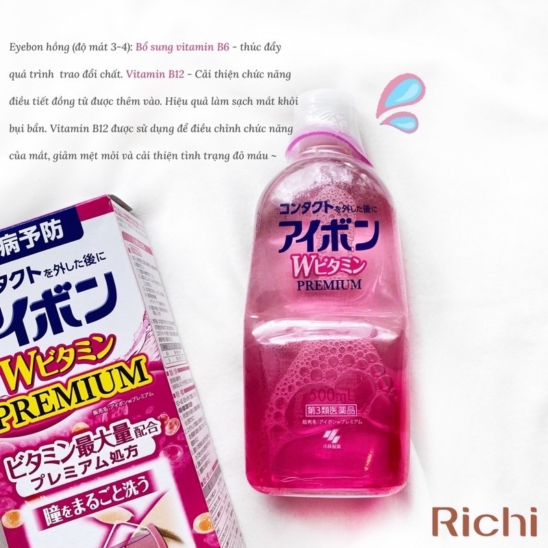 Nước rửa mắt Eyebon W Vitamin Kobayashi Nhật Bản 500ml
