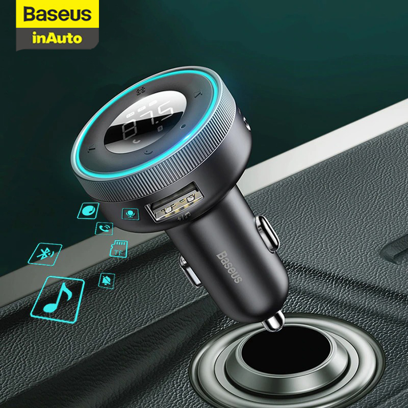 [BẢO HÀNH 12 THÁNG] Tẩu nghe nhạc MP3 Baseus, bluetooth V5.0, hỗ trợ đọc thẻ TF, cổng USB, AUX audio,...
