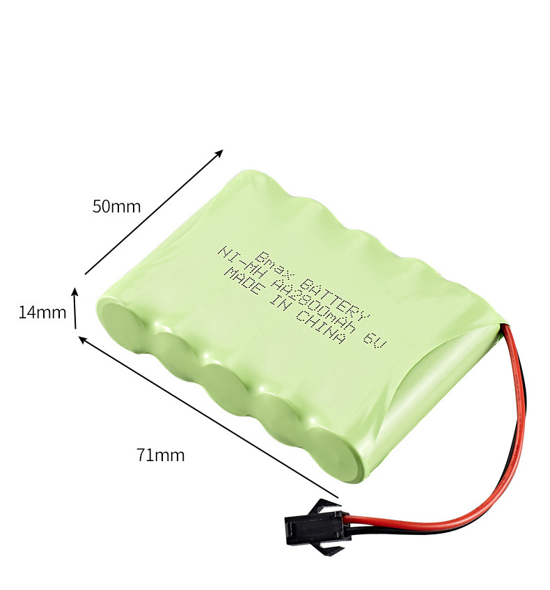 Bộ Pin 6V-2800mAh sạc Ni-Mh dùng cho các loại xe điều khiển từ xa, tàu thuyền, cano, xe địa hình