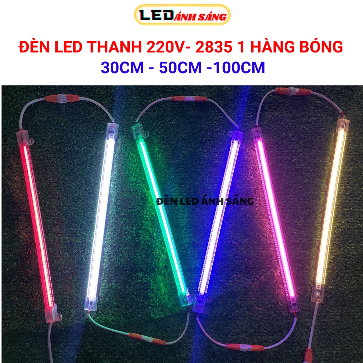 Đèn led thanh 220v chip led 2835 - 1 hàng bóng 30cm / 50cm /100cm