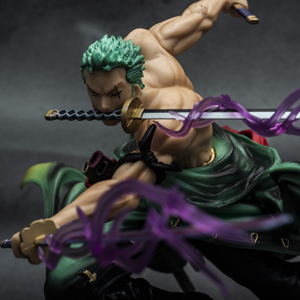 Mô hình One piece quốc dân - Zoro ngậm hắc kiếm khí Roronoa Zoro 3000 Thế Giới POP cao 20cm
