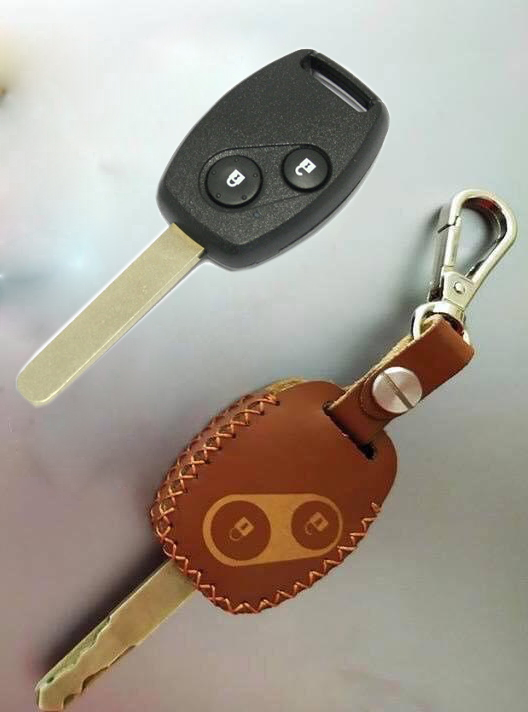 Bao da chìa khóa Honda Civic, City da bò thật handmade thủ công tỉ mỉ mẫu thiết kế mới, nhiều màu sắc miễn phí khắc tên, sđt...tặng móc khóa