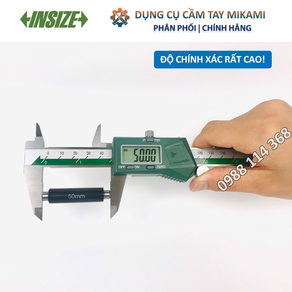 Thước kẹp điện tử INSIZE 150mm 1108-150 hàng chính hãng, độ bền cao, đo chính xác, thân thước cặp bằng thép hợp kim không gỉ