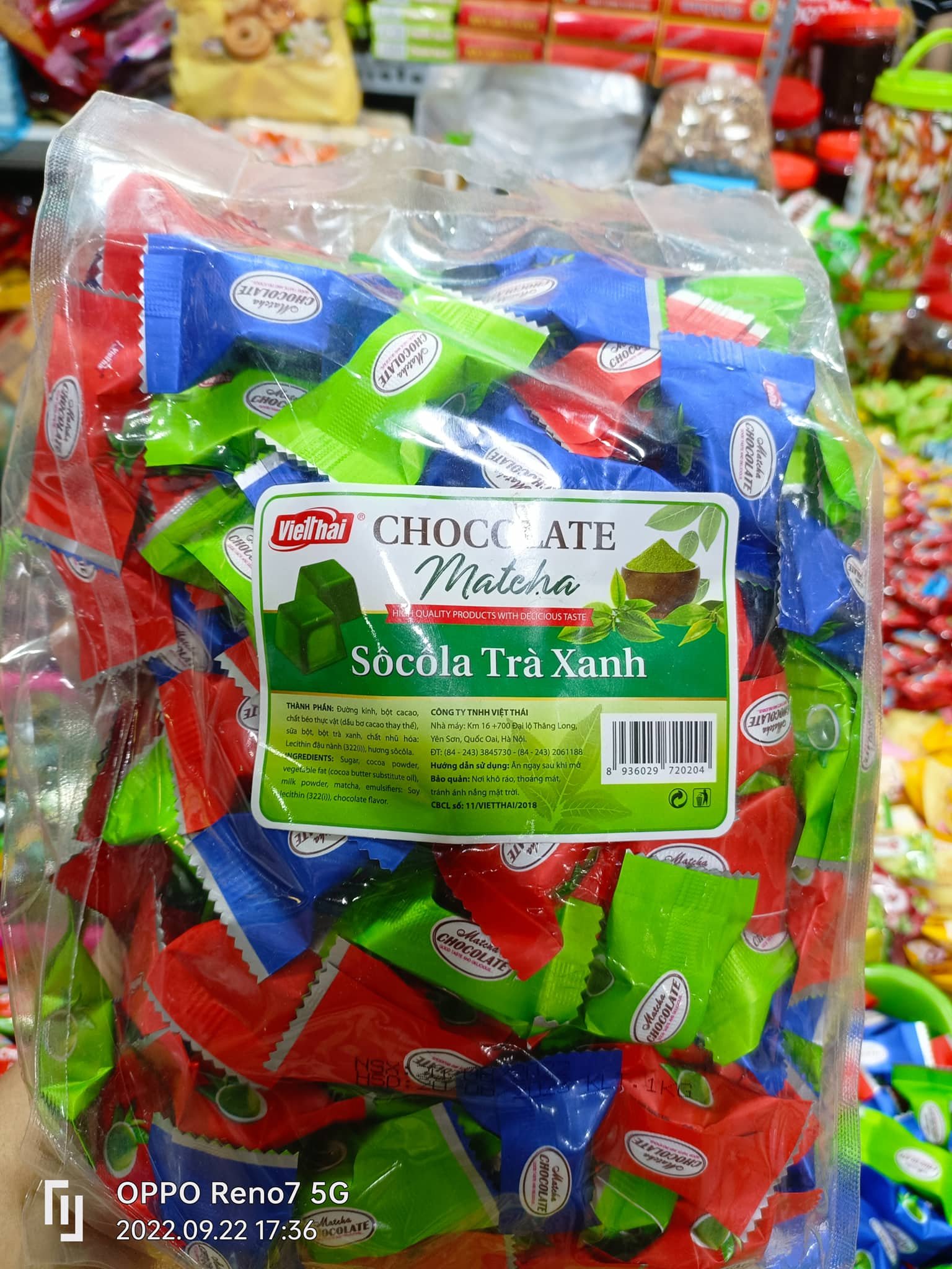 Thơm ngon  Combo 1000g kẹo Socola Matcha Socola trà xanh Việt Thái món