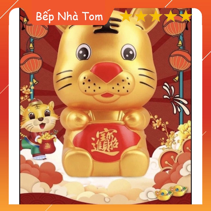 Ống heo tiết kiệm hình con hổ linh vật năm 2022 siêu dễ thương