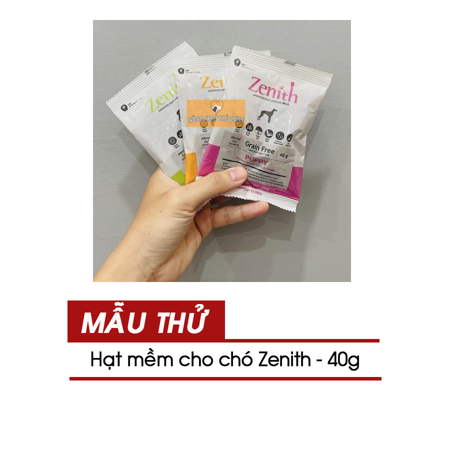Mẫu thử hạt mềm zenith cho chó 40g -