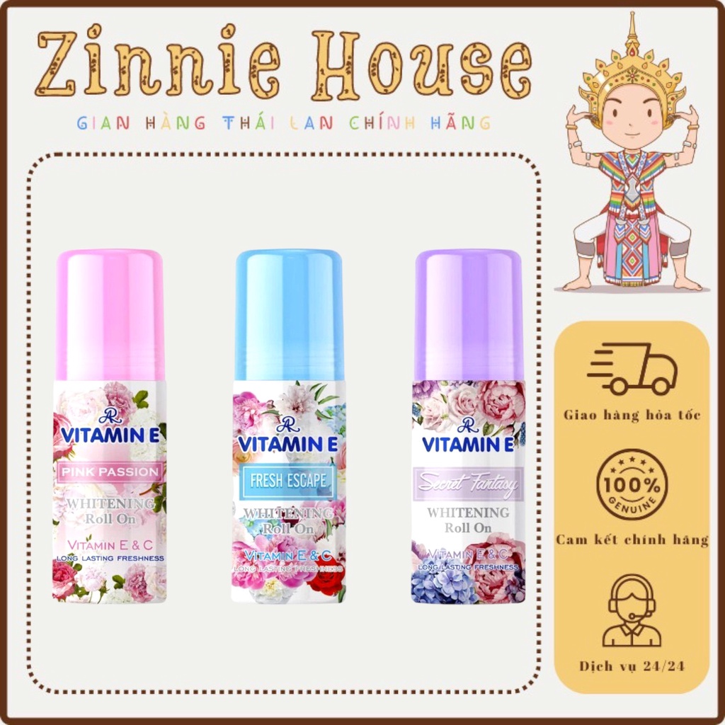 Lăn khử mùi dưỡng da vitamin e aron hương nước hoa thái lan 75ml