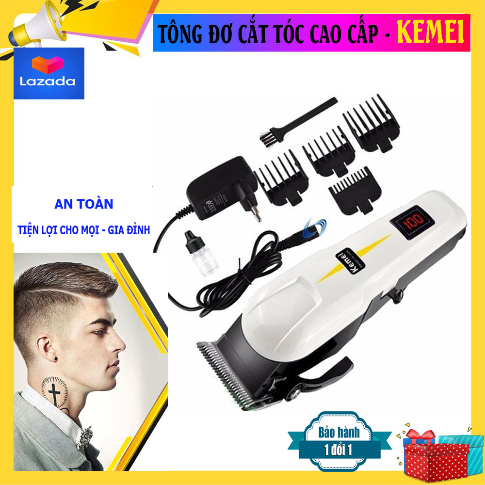 Tông Đơ Hớt Tóc, Máy Tông Đơ, Tông Đơ Cắt Tóc Kemei, Tông Đơ B60-Thiết Kế Tinh Tế, Lưỡi Cắt Sắc; Lưỡi Làm Bằng Chất Liệu Cao Cấp Không Han rỉ; Động cơ hoạt động êm; GIÁ CỰC HẤP DẪN, BH 1 ĐỔI 1!