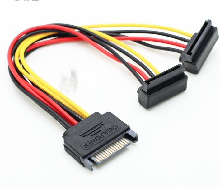 cáp chia nguồn sata 1 ra 2 đầu vuông góc 90 độ- CAP 2