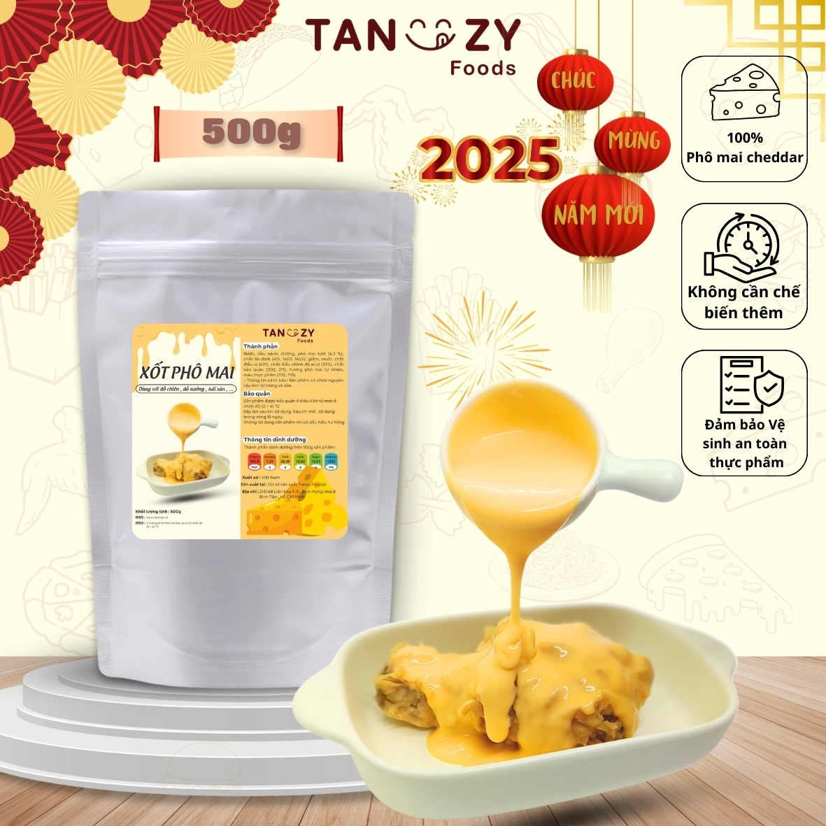  Xốt Phô Mai Cheddar chấm gà rán đồ chiên  mì trộn Sốt Phô Mai Cheddar  hải sản  đồ nướng  BBQ 