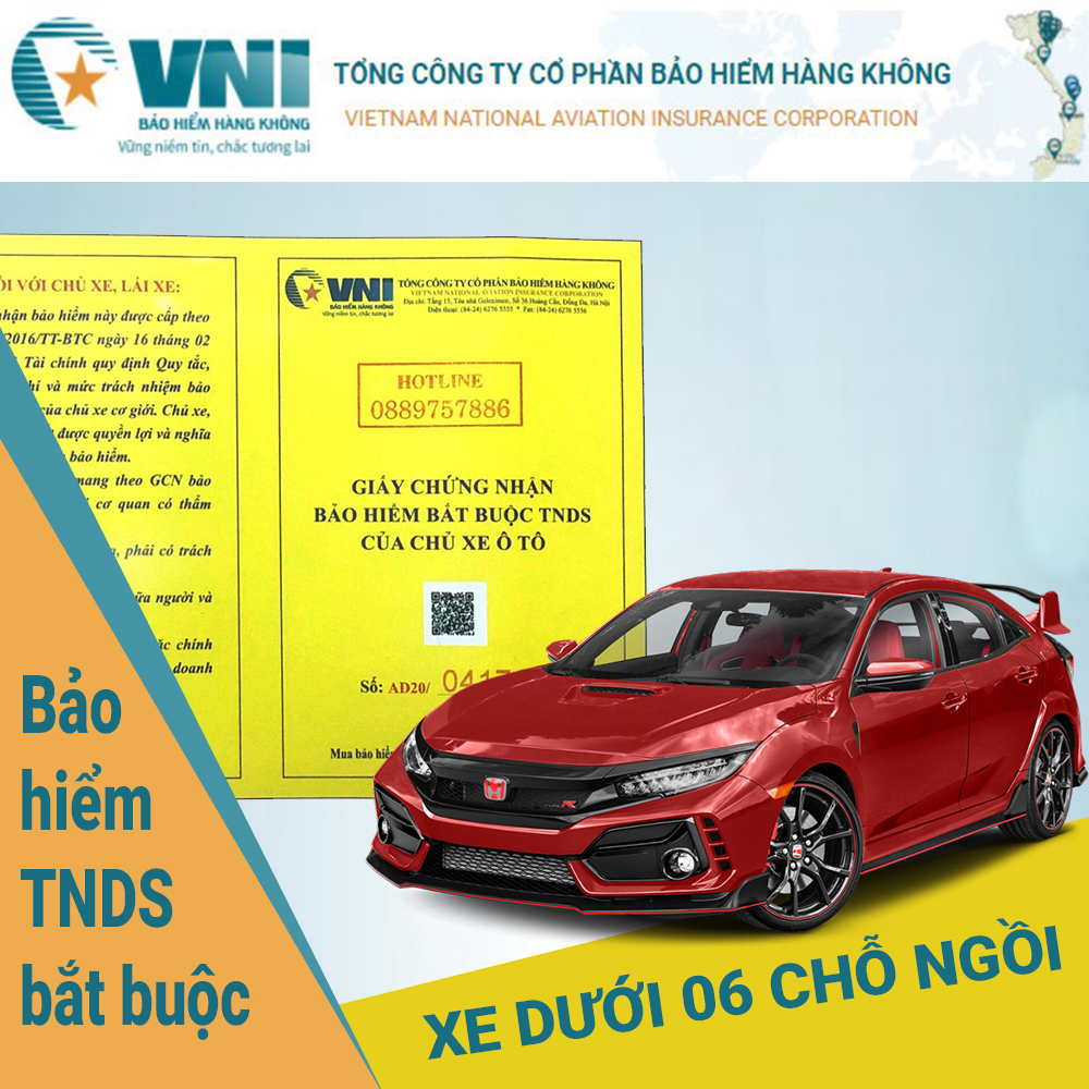 Bảo hiểm tnds ô tô dưới 06 chỗ không kinh doanh