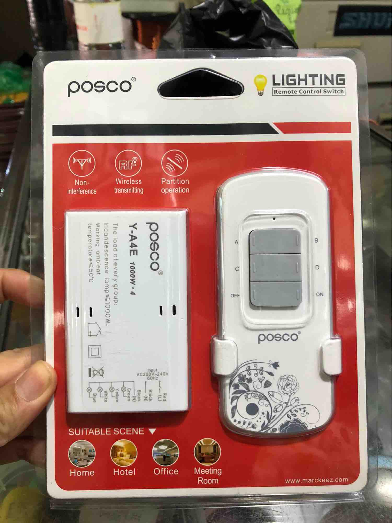 Bộ điều khiển tắt mở đèn từ xa 4 bóng