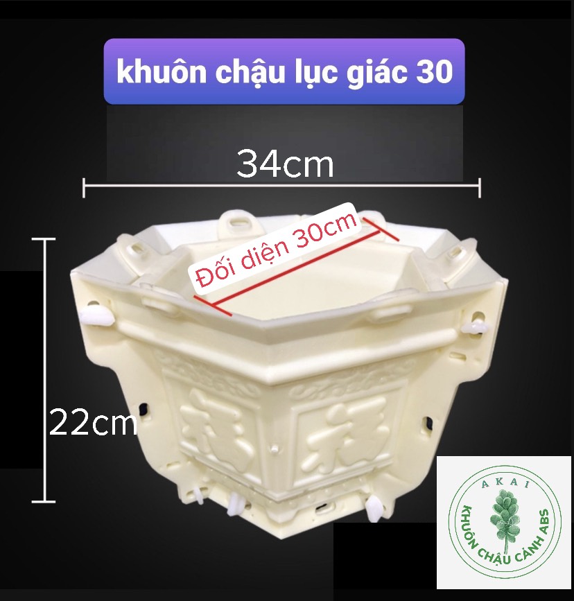 Khuôn đúc chậu cảnh lục giác 30