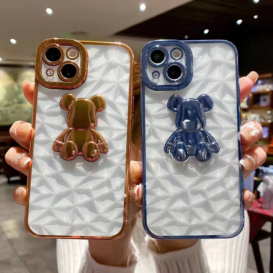 Ốp lưng iPhone gấu xi 3d trong suốt,bảo vệ camera 7p,8p,x,xs,xsmax,11,11promax,12promax,13,13promax