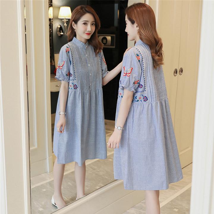 Đầm bầu sơ mi công sở