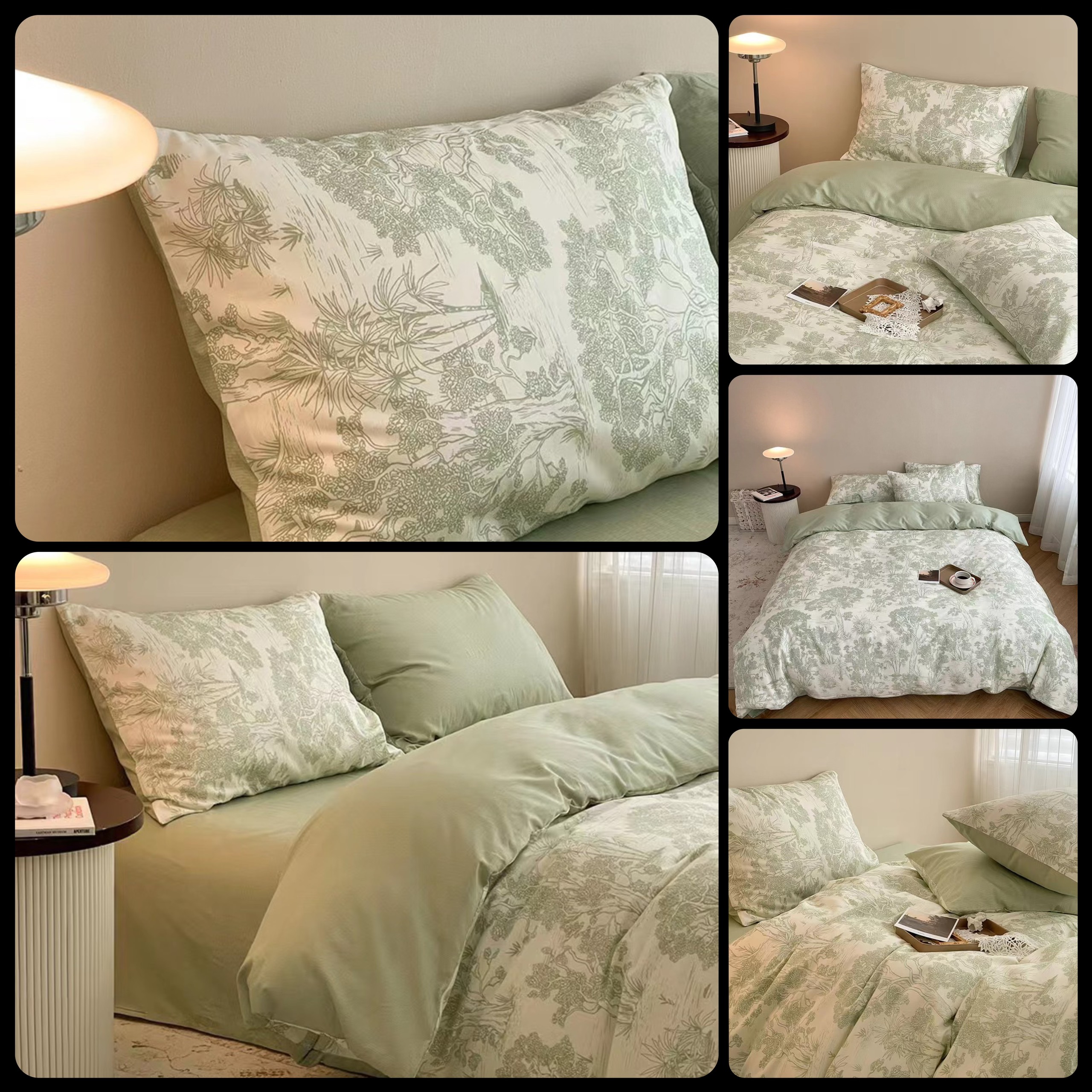  Set Chăn Ga Gối Cotton Organic Hoa Nhí Vintage 100% Cotton Nhập Khẩu Cao Cấp 4 Món 