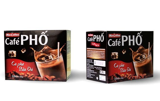 Combo 4 Hộp Cafe Phố Sữa Đá MacCoffee 10 gói x 24gr