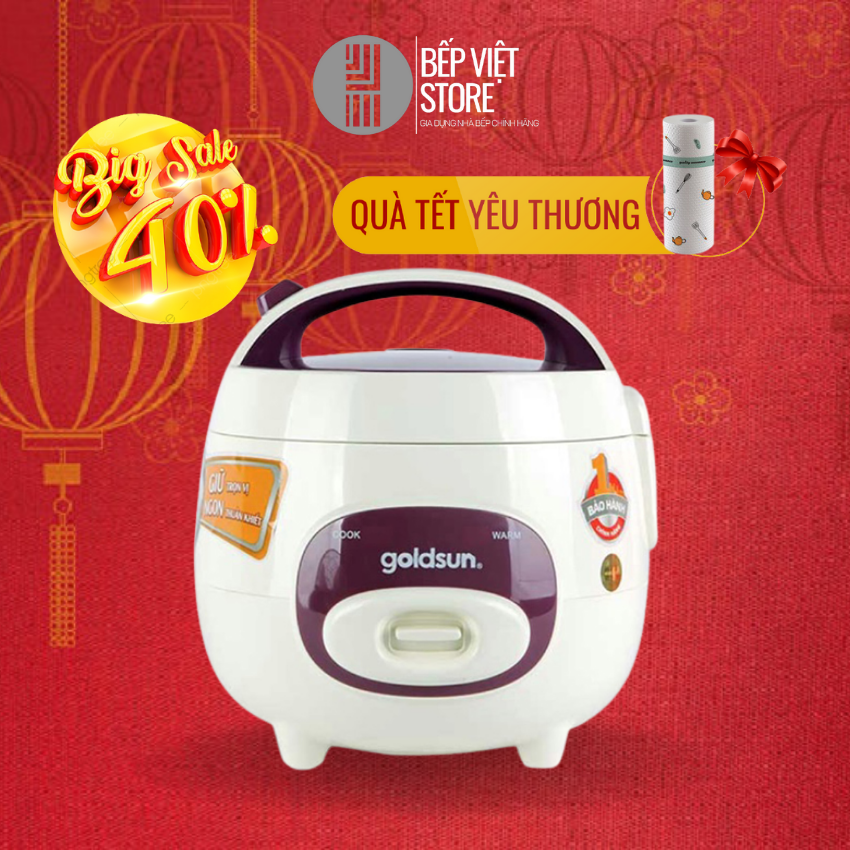 Nồi cơm điện mini Goldsun CB3101 Dung tích 1.0 lít Bảo hành 12 tháng