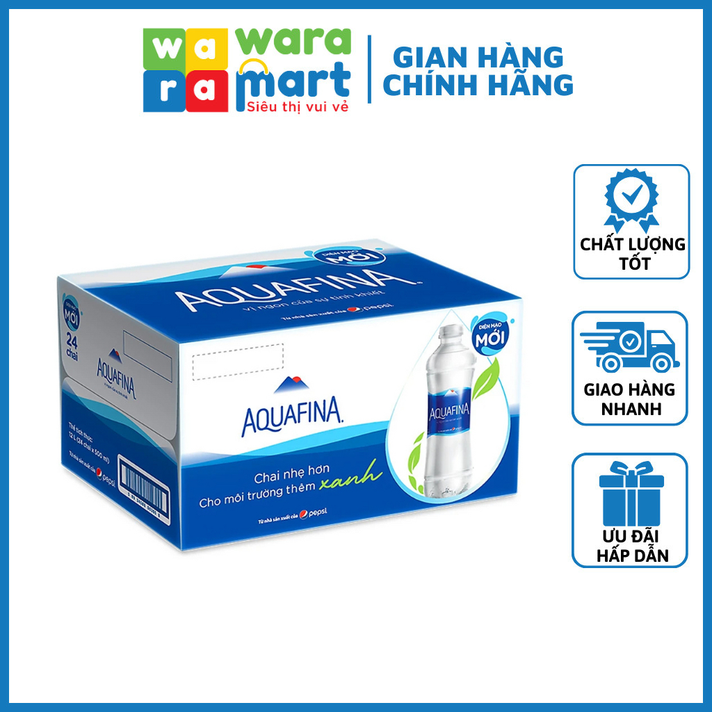 Thùng 24 Chai Nước Tinh Khiết Aquafina 500ml - NGK020