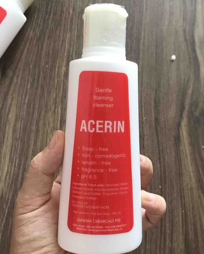 ACERIN GENTLE FOAMING CLEANSER 155ML. (CHAI). SỮA RỬA MẶT
