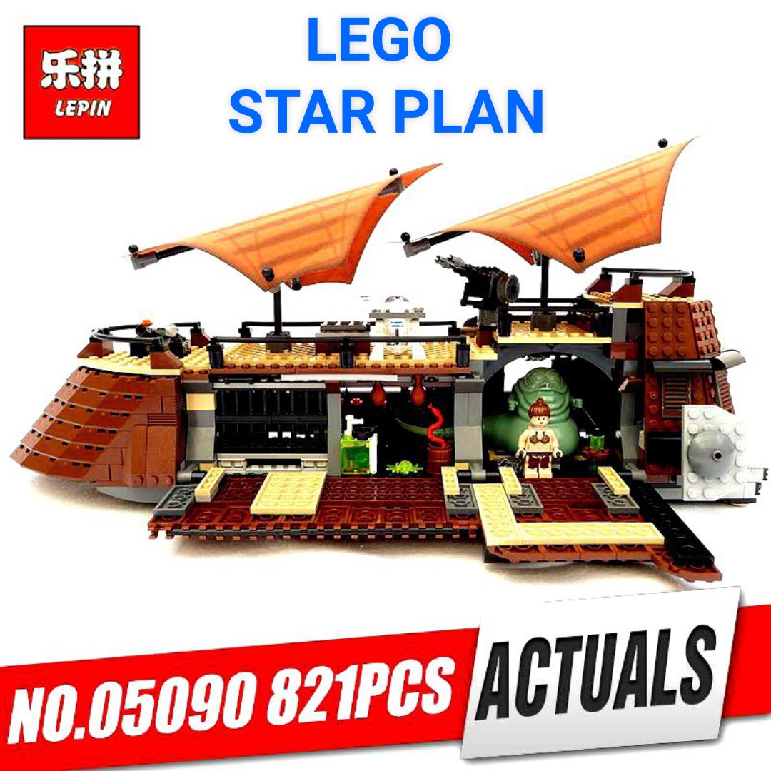 Lắp ráp 05090 ( xếp hình phi thuyền của jabba 821 khối )